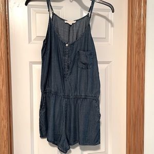 Lovestitch denim romper jumpsuit